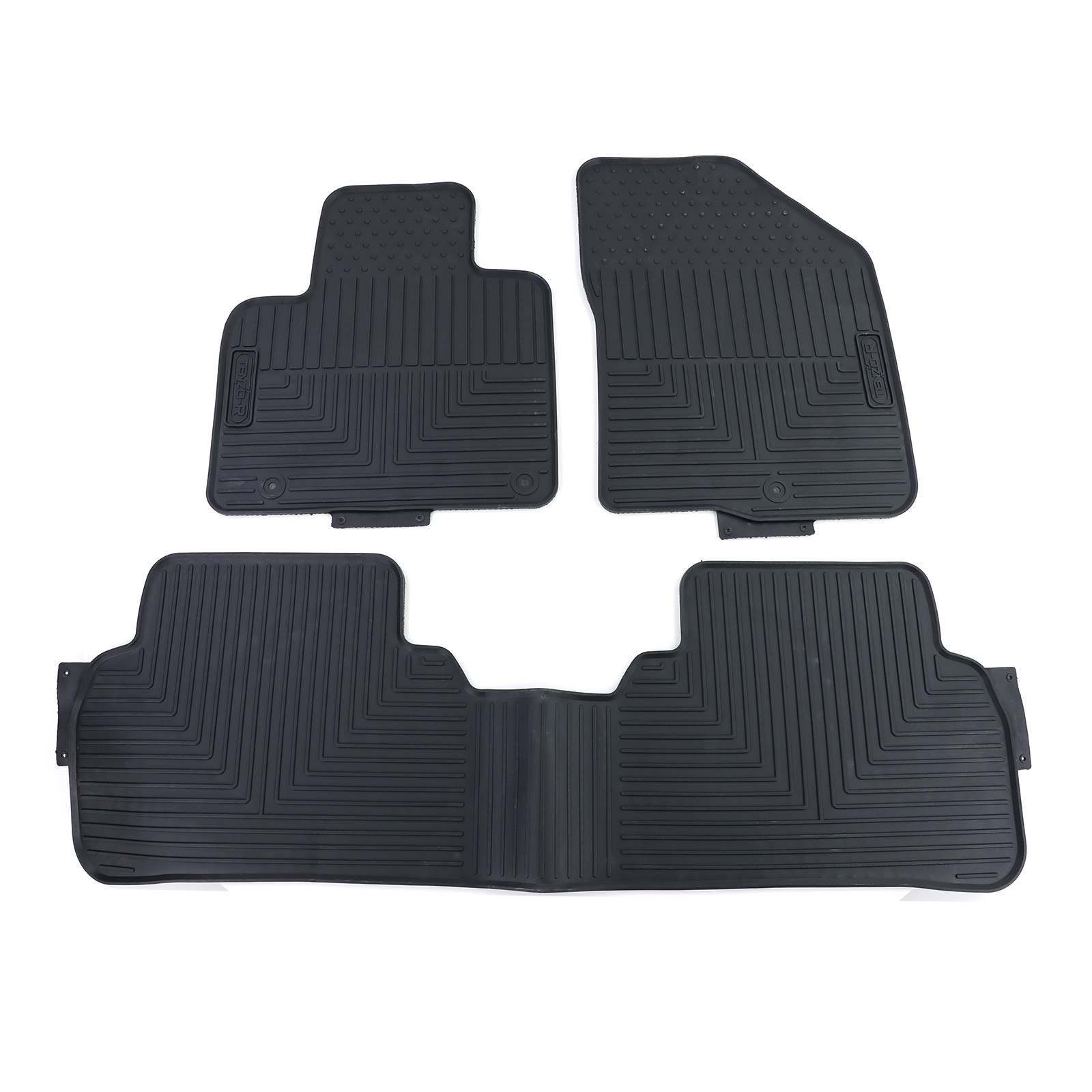 Rubberen vloermatten geschikt voor Kia Sorento 3 - 3 stuks - zwart