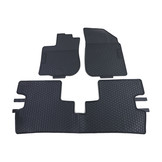 Rubberen vloermatten - Dacia Duster vanaf 2010 - Zwart - Set van 3