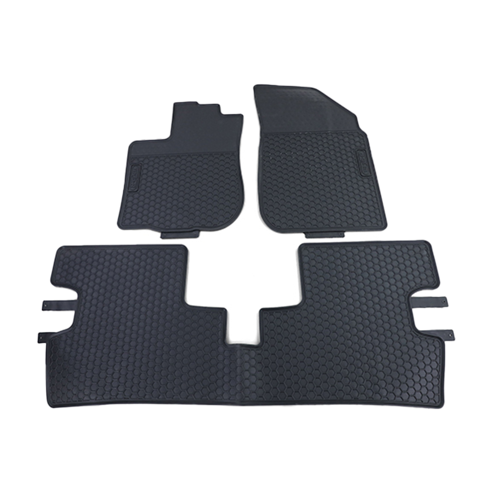 Rubberen vloermatten - Dacia Duster vanaf 2010 - Zwart - Set van 3