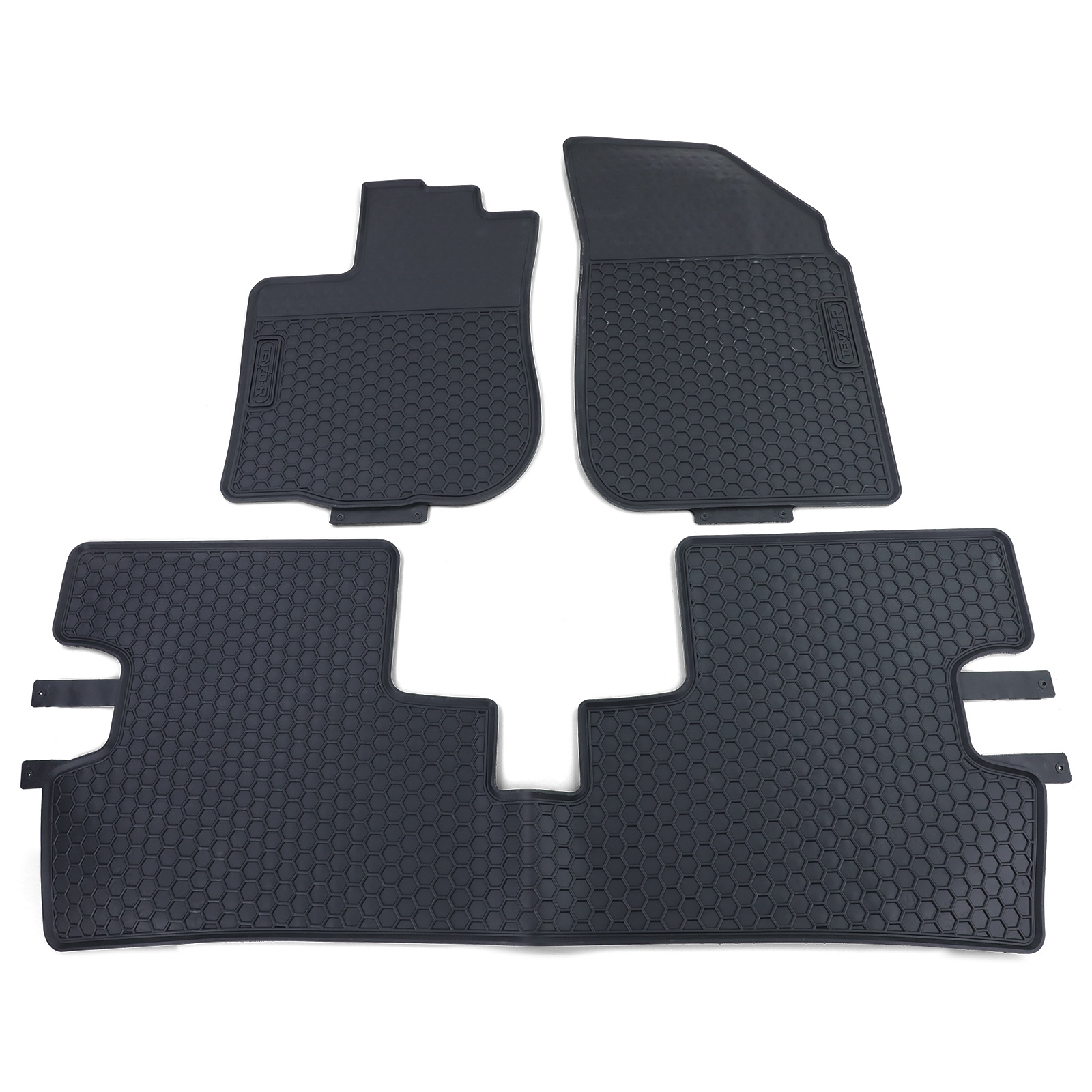 Rubberen vloermatten - Dacia Duster vanaf 2010 - Zwart - Set van 3