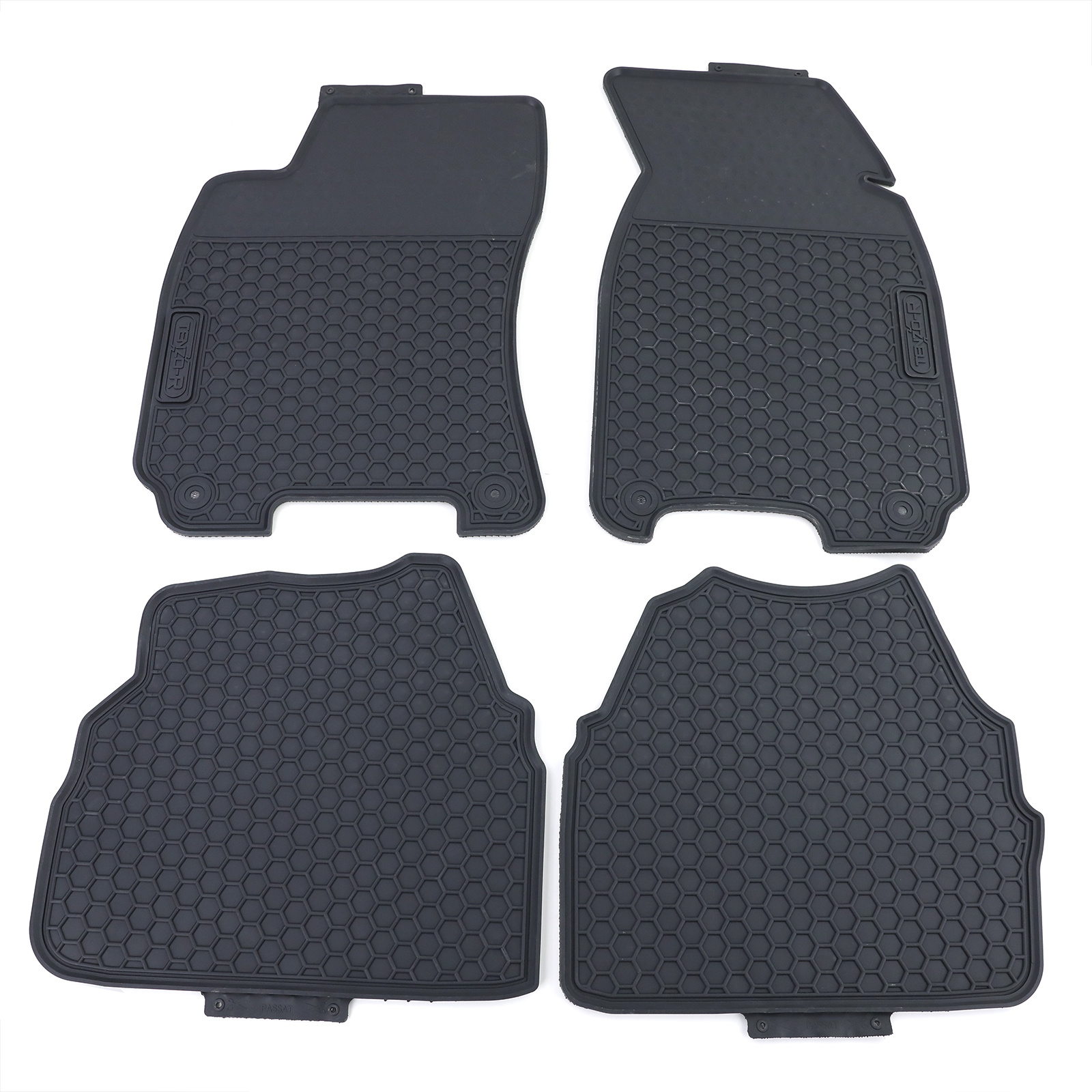 Rubberen vloermatten geschikt voor VW Passat 3C5 B6 05-10 - Premium kwaliteit - Zwart