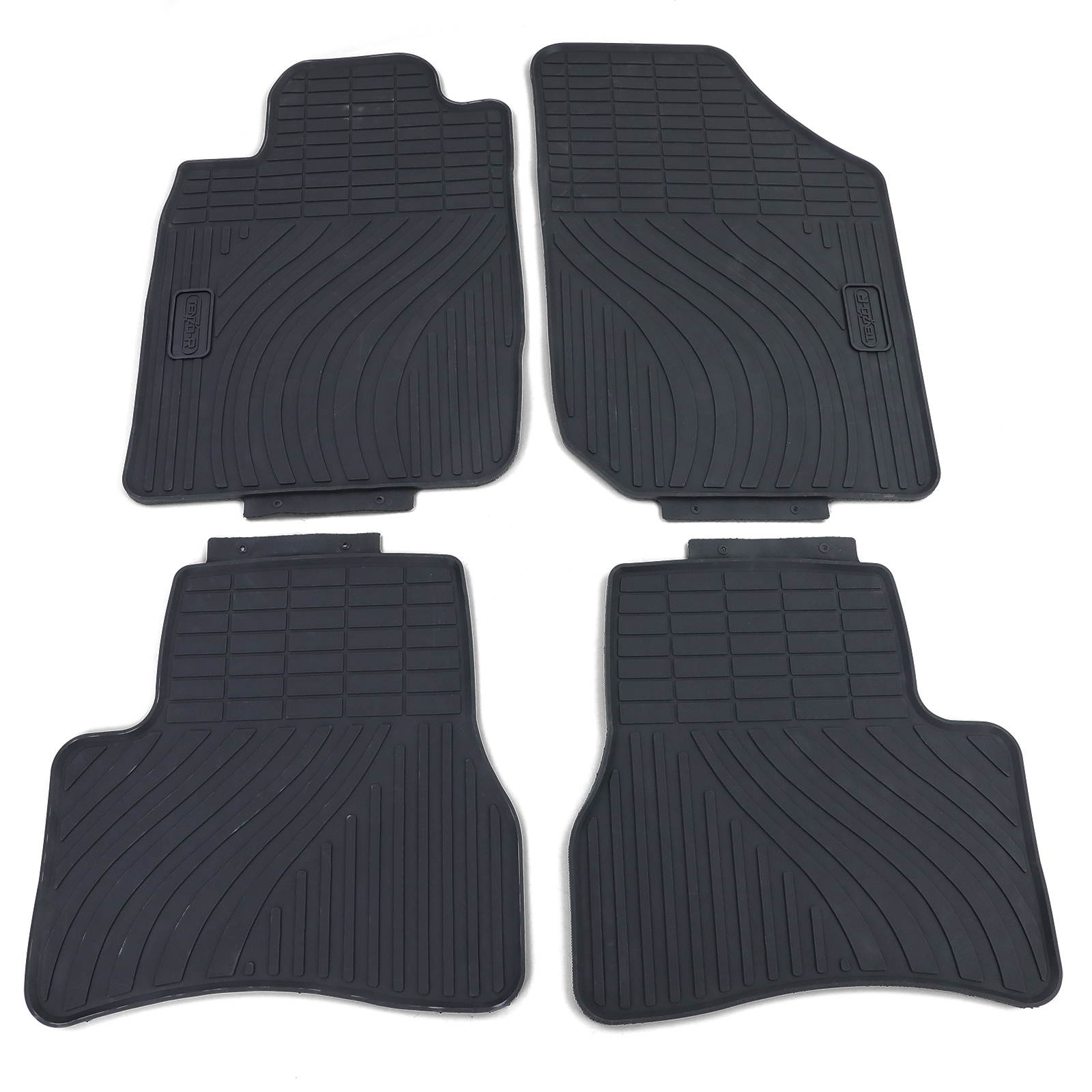 Rubberen vloermatten - geschikt voor Peugeot 206 00-09 - Premium kwaliteit - Zwart