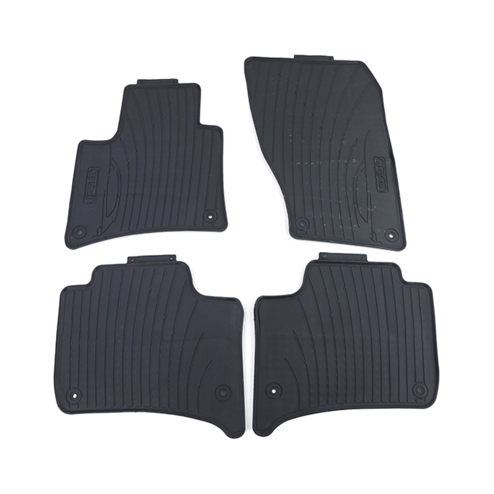 Rubberen vloermatten geschikt voor Porsche Cayenne 10-19 - Premium kwaliteit - Zwart