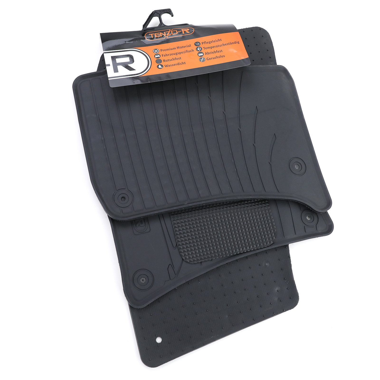 Rubberen vloermatten geschikt voor Porsche Cayenne 10-19 - Premium kwaliteit - Zwart