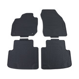 Rubberen vloermatten geschikt voor VW T-Cross vanaf 2018 - zwart - 4 stuks
