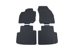 Rubberen vloermatten geschikt voor VW T-Cross vanaf 2018 - zwart - 4 stuks