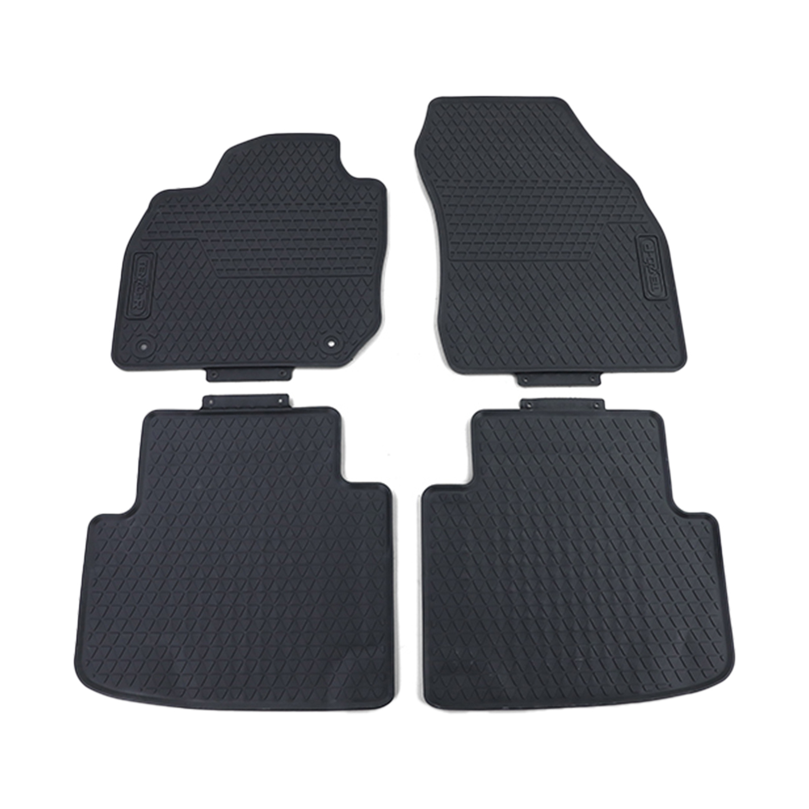 Rubberen vloermatten geschikt voor VW T-Cross vanaf 2018 - zwart - 4 stuks