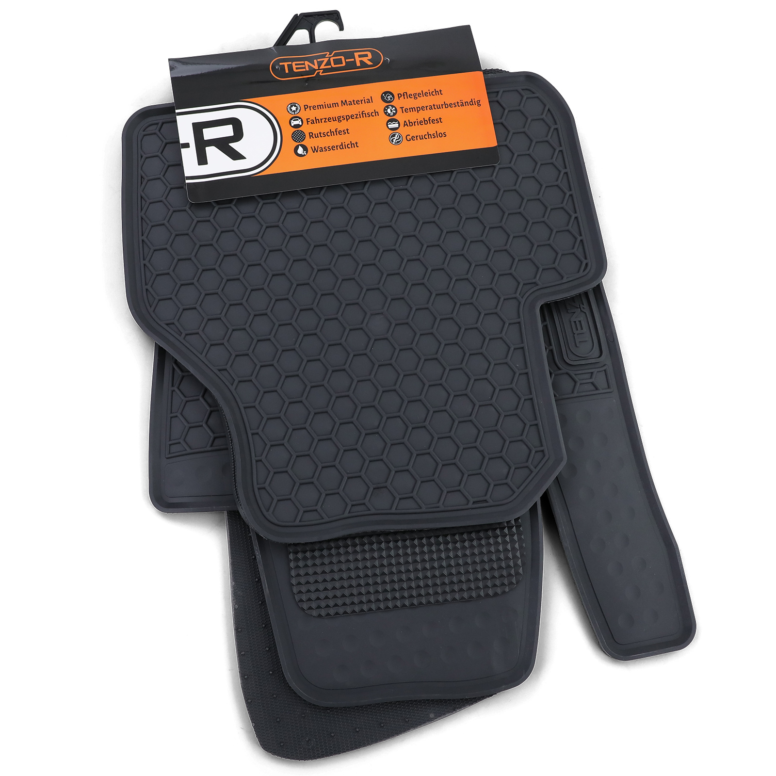 Rubberen vloermatten geschikt voor VW Passat CC 357 08-12 - Premium kwaliteit - Zwart