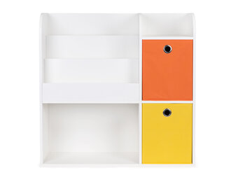 Boekenkast - wit - functioneel ontwerp - 89 x 35 x 88 cm
