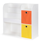 Boekenkast - wit - functioneel ontwerp - 89 x 35 x 88 cm
