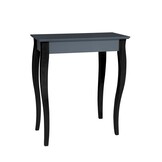 Bijzettafel Lillo in Grafiet met zwart onderstel | 65x35x74cm