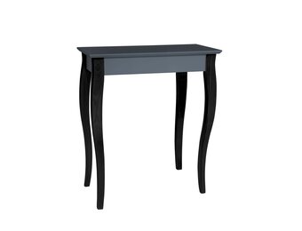 Bijzettafel Lillo in Grafiet met zwart onderstel | 65x35x74cm