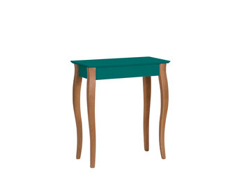 Bijzettafel Lillo in Zeegroen met natuurlijk beukenhouten poten - 65x35x74cm