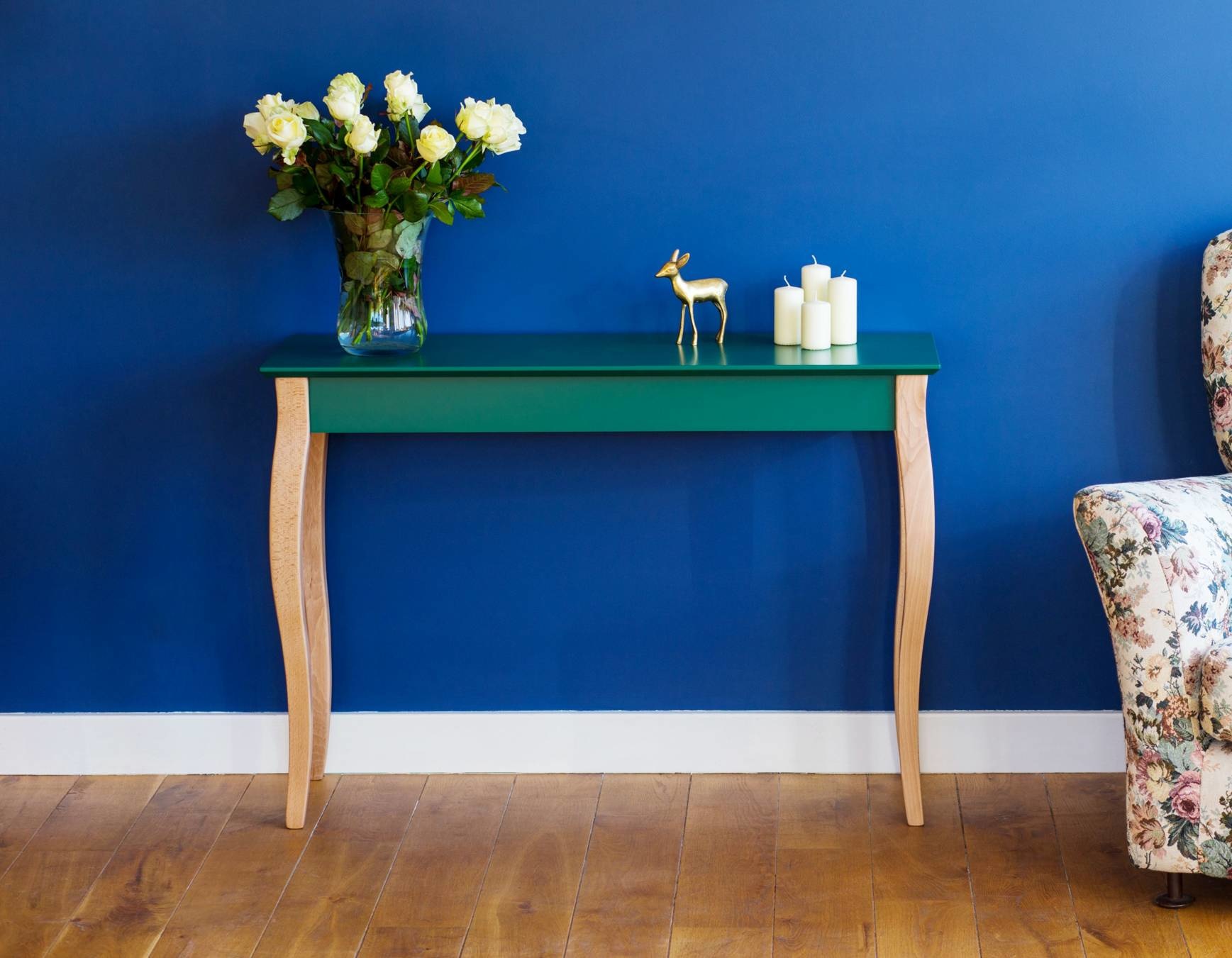 Bijzettafel Lillo in marineblauw, 105x35x74cm, FSC-gecertificeerd