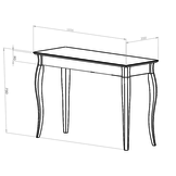 Bijzettafel Lillo - Lichtgrijs | 105x35x74cm | FSC gecertificeerd