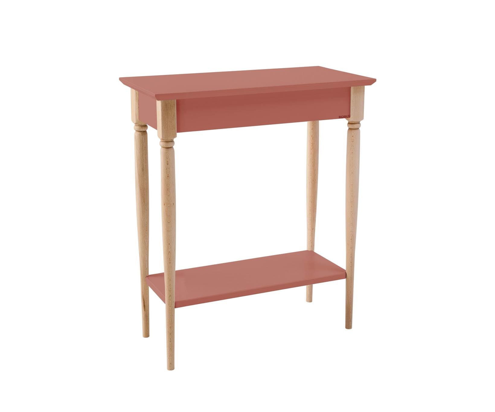 Antiek Roze Consoletafel Mamo | FSC-gecertificeerd | Natuurlijk Beukenhout Poten