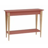 Antiek roze wandtafel Mimo | Beukenhouten poten | 105cm x 35cm | FSC gecertificeerd