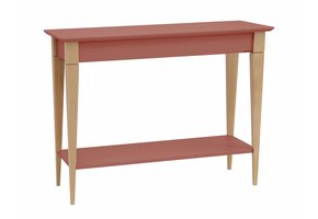 Antiek roze wandtafel Mimo | Beukenhouten poten | 105cm x 35cm | FSC gecertificeerd