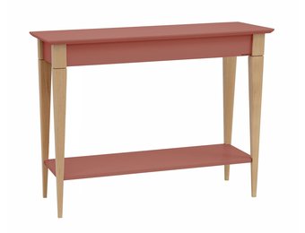 Antiek roze wandtafel Mimo | Beukenhouten poten | 105cm x 35cm | FSC gecertificeerd