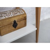 Antiek roze wandtafel Mimo | Beukenhouten poten | 105cm x 35cm | FSC gecertificeerd