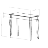Bijzettafel Lillo | Natuurlijk Beukenhout Poten | Krijtwit | 85x35x74cm | FSC Gecertificeerd