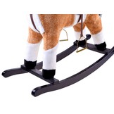 Hobbelpaard - beweegt & maakt geluid - 73x28x70 cm - lichtbruin