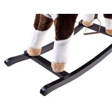 Hobbelpaard - beweegt & maakt geluid - 73x28x70cm - donkerbruin