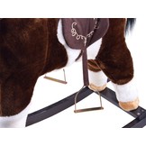 Hobbelpaard - beweegt & maakt geluid - 73x28x70cm - donkerbruin