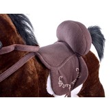 Hobbelpaard - beweegt & maakt geluid - 73x28x70cm - donkerbruin