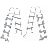 Zwembad trap - Bestway - 107 cm - 3 treden - metaal - wit