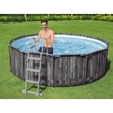 Zwembad trap - Bestway - 107 cm - 3 treden - metaal - wit