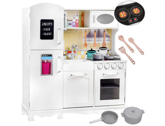 Speelgoed keuken - hout - met accessoires - 91x29x99 cm - wit