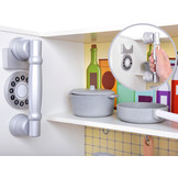 Speelgoed keuken - hout - met accessoires - 91x29x99 cm - wit