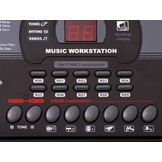 Keyboard piano - 61 toetsen - 81x30 cm - met microfoon - zwart