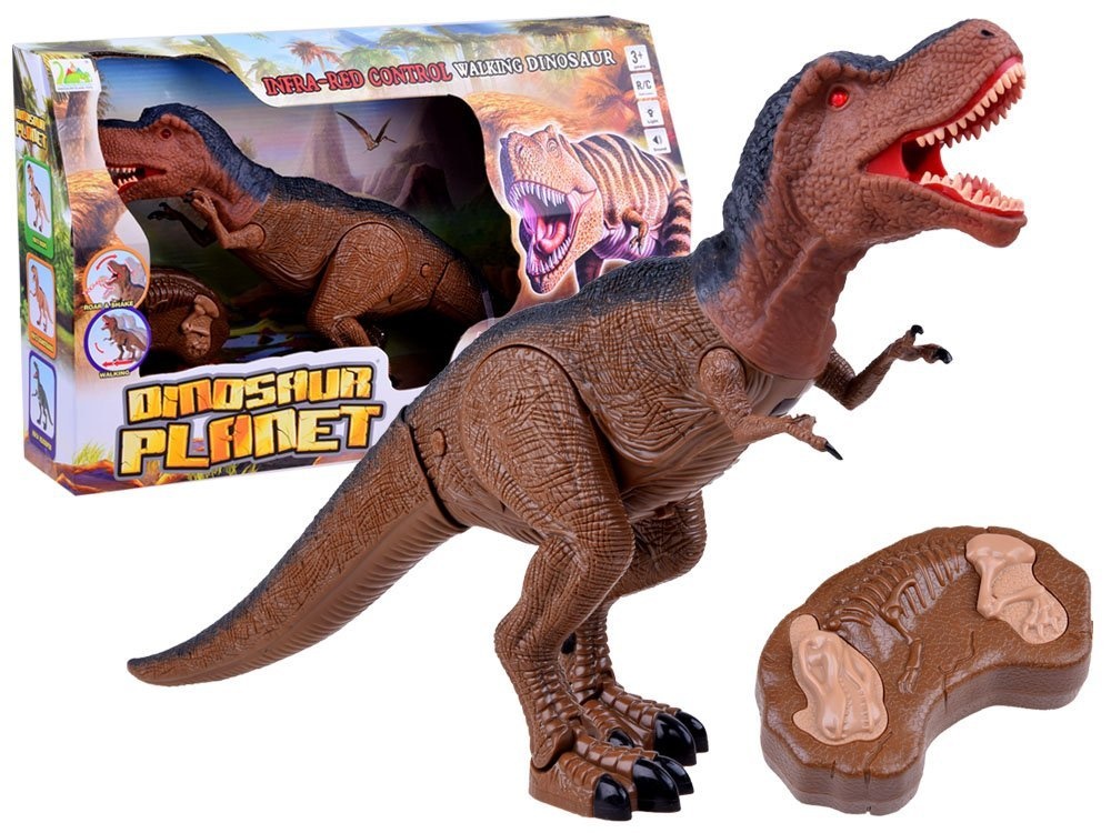 Dinosaurus speelgoed - bestuurbare dino - 53x10x27 cm - bruin