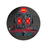 Kaptafel kind - 45x28x72 cm - met spiegel & accessoires - blauw