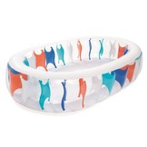 Bestway opblaas zwembad - ovaal - 229x152x51cm - rood wit blauw