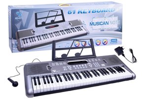 Keyboard piano - 61 toetsen - 200 klanken - 84x30 cm - zwart