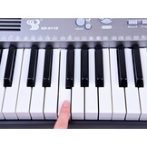 Keyboard piano - 61 toetsen - 200 klanken - 84x30 cm - zwart