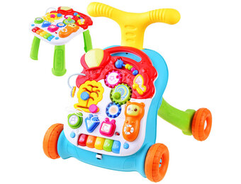 Loopwagen baby - baby walker en activiteitentafel - multikleur