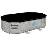 Bestway zwembad - Power Steel - 488x305x107cm - stenen muur
