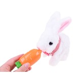 Knuffel konijn - 17x19x9 cm - interactief - met accessoires