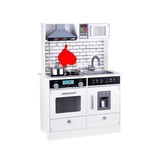 Speelgoed keuken - hout - met licht en geluid - 65x30x92 cm - wit