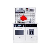 Speelgoed keuken - hout - met licht en geluid - 65x30x92 cm - wit