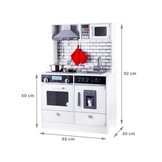 Speelgoed keuken - hout - met licht en geluid - 65x30x92 cm - wit