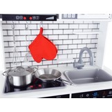 Speelgoed keuken - hout - met licht en geluid - 65x30x92 cm - wit