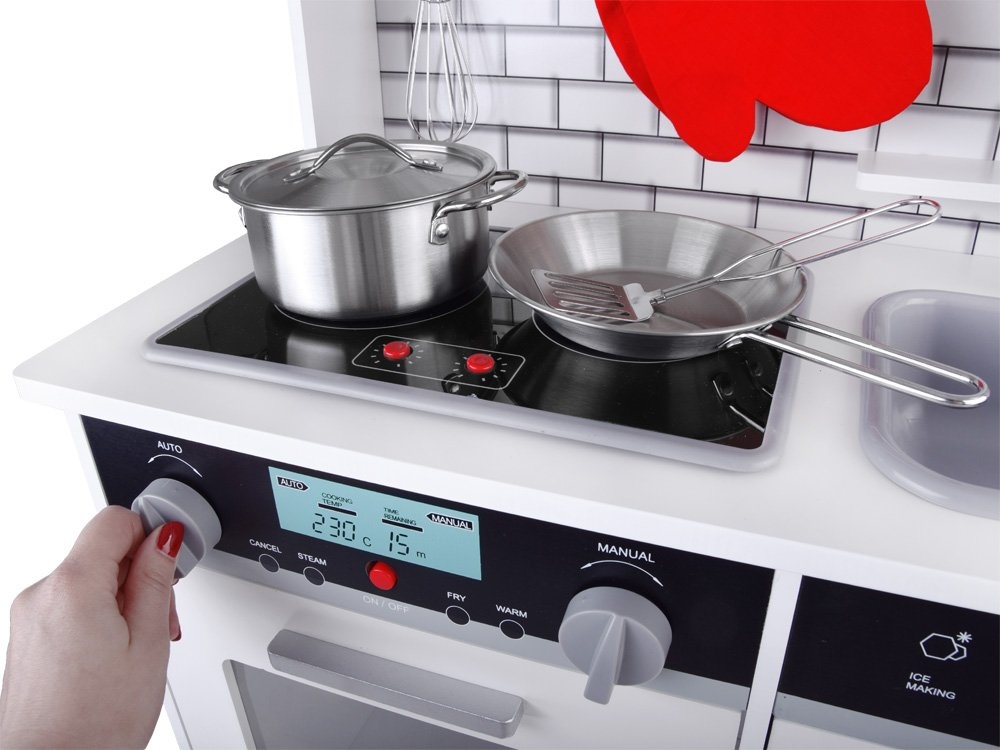 Speelgoed keuken - hout - met licht en geluid - 65x30x92 cm - wit