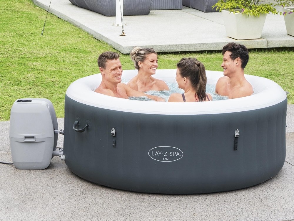 Opblaasbare jacuzzi - Bestway Lay-Z-Spa Bali - LED - grijs