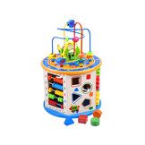 Activiteitenkubus - hout - speelkubus - 36x19,5x24 cm - 8-in-1