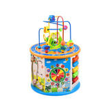 Activiteitenkubus - hout - speelkubus - 36x19,5x24 cm - 8-in-1